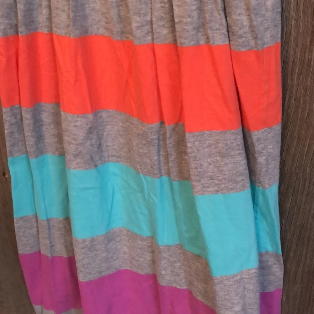 Gap Gray Striped Maxi Sundress Smocked Size 4